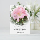 Hartelijk dank - Roze Azalea Flower Bedankkaart (Staand voorkant)