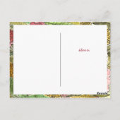 Hartelijk dank roze Floral Waterverf Briefkaart (Achterkant)