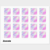 Hartelijk dank, roze holographic Makeup Swweet 16t Vierkante Sticker (Vel)