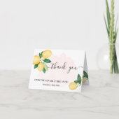 Hartelijk dank! Roze logo's Shower Weddenschap gev Bedankkaart (Voorkant)