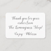 Hartelijk dank, roze roze roze roze roze visitekaartje (Achterkant)