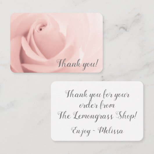 Hartelijk dank, roze roze roze roze roze visitekaartje (Voorkant / Achterkant)