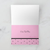 Hartelijk dank, roze streep bedankkaart (Binnen)