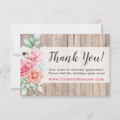 Hartelijk dank Rustic Wood Country Farmhouse Rozen Kaart (Voorkant)