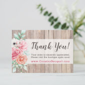 Hartelijk dank Rustic Wood Country Farmhouse Rozen Kaart (Staand voorkant)