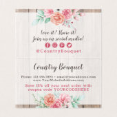 Hartelijk dank Rustic Wood Country Farmhouse Rozen Kaart (Binnenkant ongevouwen)