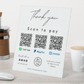 Hartelijk dank Scannen naar betaling Logo QR-code  Reclamebord Met Voetstuk (Insitu)