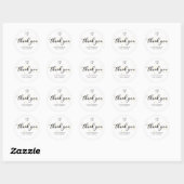 Hartelijk Dank Script Gouden Hart Kleine Zakelijke Ronde Sticker (Vel)