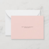 Hartelijk dank Script Hart Elegant 3,5"X2,5" Roze Notitiekaartje (Achterkant)