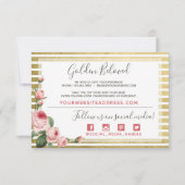 Hartelijk dank, Shabby Chic  Rozen & Gold Kaart (Achterkant)