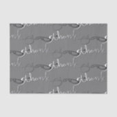 "Hartelijk dank" Silvery Gradient handgeschreven Tissuepapier (Voorkant)