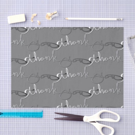 "Hartelijk dank" Silvery Gradient handgeschreven Tissuepapier (Craft)