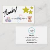 Hartelijk dank Sjabloon van creditcard Winkelverpa Visitekaartje (Voorkant / Achterkant)