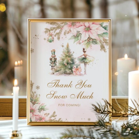 Hartelijk dank sneeuw Winter Nederland verjaardag Poster