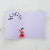 Hartelijk dank: Spaanse danseres Gorse Flower Bedankkaart (Binnen)