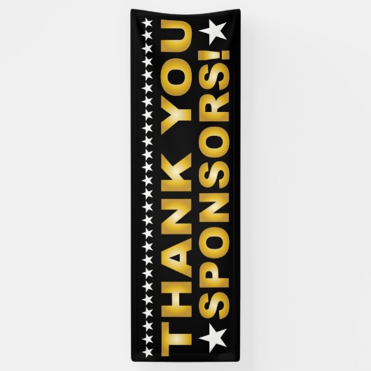 Hartelijk dank, sponsors Gold en Black Spandoek (Verticaal)