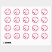 Hartelijk dank/Sticker-harten Ronde Sticker (Vel)