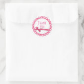 Hartelijk dank/Sticker-harten Ronde Sticker (Tas)