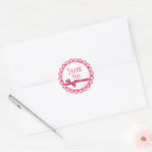 Hartelijk dank/Sticker-harten Ronde Sticker (Envelop)