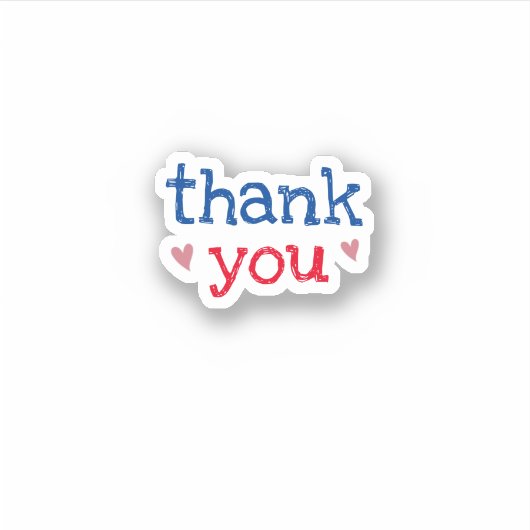 Hartelijk dank, sticker kleine bedrijven (Voorkant)