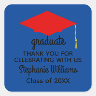 Hartelijk dank, Stickers van Red Graduation Cap #1