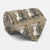 Hartelijk dank - Stone Paws - West Highland Terrie Stropdas (Opgerold)