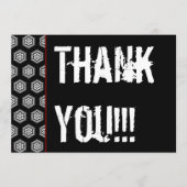 Hartelijk dank: Surprise Black White W1976 Bedankkaart (Voorkant)