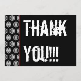 Hartelijk dank: Surprise Black White W1976 Bedankkaart