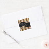 Hartelijk dank, Sweet 16e Vrijgezellenfeest Gold B Vierkante Sticker (Envelop)