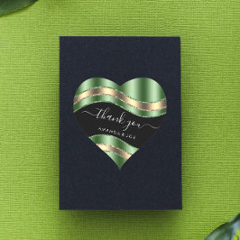 Hartelijk dank, Sweet 16th Bridal Black Gold Woodl Hart Sticker