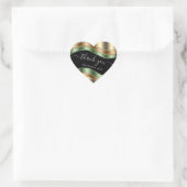 Hartelijk dank, Sweet 16th Bridal Gold Mint Green  Hart Sticker (Tas)