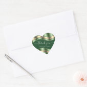 Hartelijk dank, Sweet 16th Bridal Gold Mint Green Hart Sticker (Envelop)