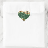 Hartelijk dank, Sweet 16th Bridal Gold Sage Green Hart Sticker (Tas)