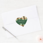 Hartelijk dank, Sweet 16th Bridal Gold Sage Green Hart Sticker (Envelop)
