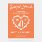 Hartelijk dank | Thanksgiving bruiloft welkom Acryl Bord (Voorkant)