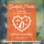 Hartelijk dank | Thanksgiving bruiloft welkom Acryl Bord (Neutraal)