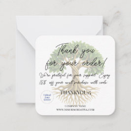 Hartelijk dank Tree of Life Zakelijke promotionele Notitiekaartje