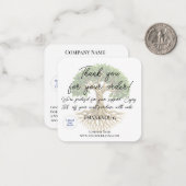 Hartelijk dank Tree of Life Zakelijke promotionele Notitiekaartje (Voorkant / Achterkant in situ)