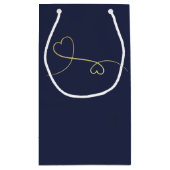 Hartelijk dank - Twee elegante gouden harten, een  Klein Cadeauzakje (Achterkant)