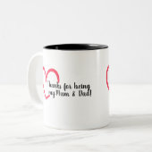 Hartelijk dank | tweekleurige koffiemok (Voorkant links)