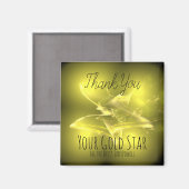 Hartelijk dank - Uw Gold Star Frig Magnet bericht (Voorkant / Achterkant)