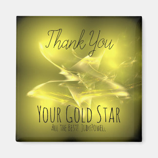 Hartelijk dank - Uw Gold Star Frig Magnet bericht