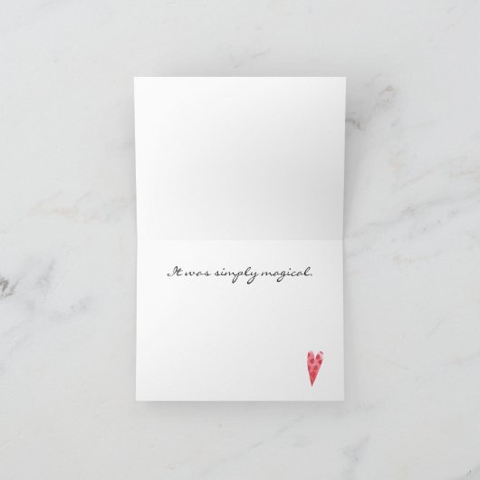 , Hartelijk dank Valentijnsdag Opmerking Kaart (Binnen)