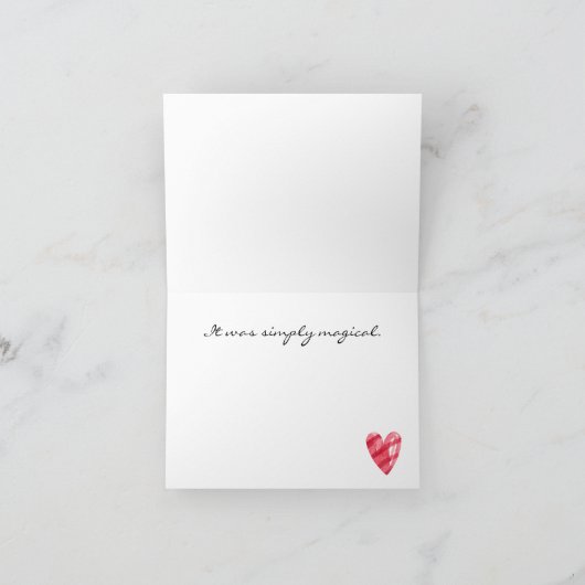 , Hartelijk dank Valentijnsdag Opmerking Kaart (Binnen)