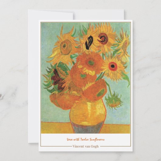 Hartelijk dank, van Gogh Sunflower Bedankkaart (Voorkant)
