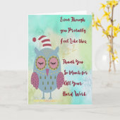 Hartelijk dank, van het personeel tot de gezondhei kaart (Gele Bloem)