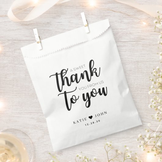 Hartelijk dank van ons voor uw huwelijk bedankzakje (Geknipt)