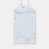 Hartelijk dank, veel blauw Baby shower Gift Label Cadeaulabel (Achterkant)