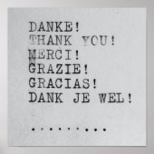 Hartelijk dank Vele talen Poster (Voorkant)