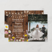 Hartelijk dank Verloving Weddenschap Wilde Flowers Kaart (Voorkant / Achterkant)